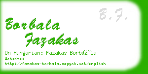 borbala fazakas business card